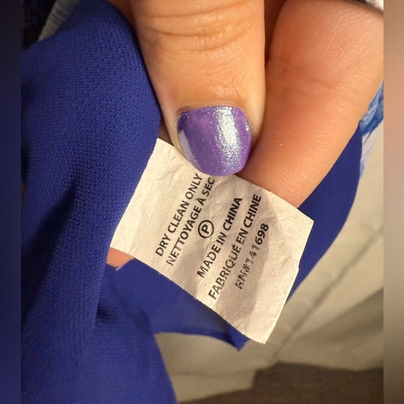 Ramy Brook Jordana Silk Blue and White Mini Dress XS - Picture 12 of 12